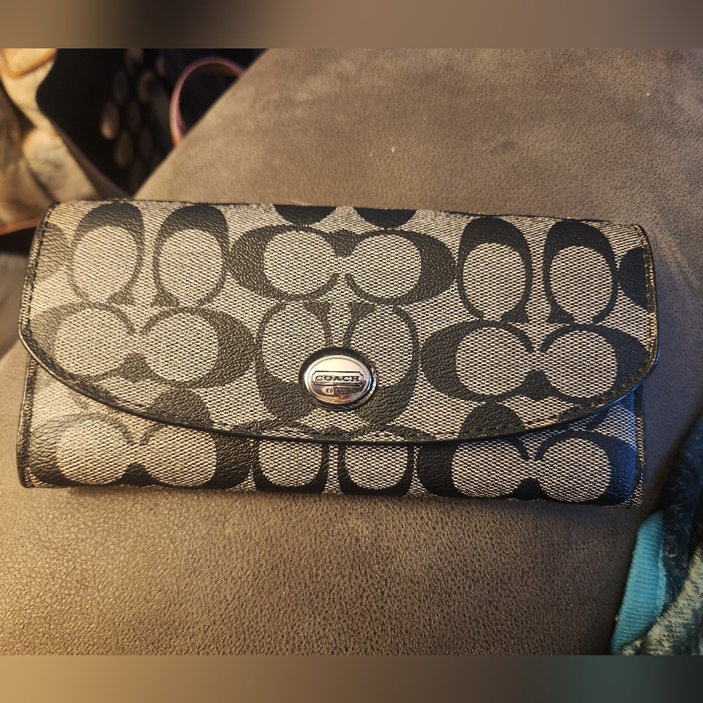 Coach Monogrammed Envelope Wallet